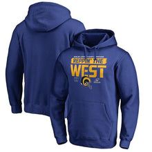 Load image into Gallery viewer, LOS ANGELES RAMS 2018 NFL SUPER BOWL PLAYOFFS BOUND STATE PULLOVER HOODIE – ROYAL