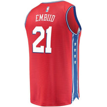 Load image into Gallery viewer, Joel Embiid Philadelphia 76ers Branded Youth Fast Break Jersey Red - Statement Edition 2018/2019