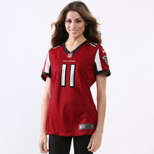 Load image into Gallery viewer, Julio Jones Atlanta Falcons Women's Game Jersey - Red 2018/2019