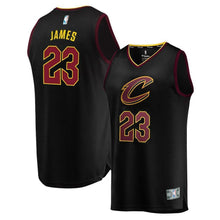 Load image into Gallery viewer, LeBron James Cleveland Cavaliers Branded Youth Fast Break Jersey Black - Statement Edition 2018/2019
