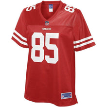 Load image into Gallery viewer, George Kittle San Francisco 49ers Pro Line Women's Team Player Jersey – Scarlet 2018/2019