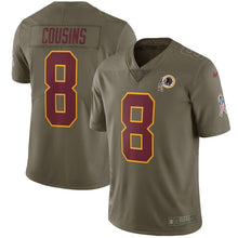 Load image into Gallery viewer, Kirk Cousins Washington Redskins Salute to Service Limited Jersey - Olive 2018/2019
