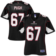 Load image into Gallery viewer, Justin Pugh Arizona Cardinals Pro Line Women's Player Jersey – Black 2018/2019