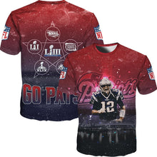 Load image into Gallery viewer, 3D Hoodie Tom Brady New England Patriots 5x Super Bowls Champions