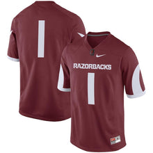 Load image into Gallery viewer, #1 Arkansas Razorbacks Game Football Jersey - Cardinal