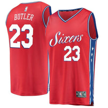 Load image into Gallery viewer, Jimmy Butler Philadelphia 76ers Branded Fast Break Jersey Red – Statement Edition