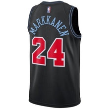 Load image into Gallery viewer, Lauri Markkanen Chicago Bulls Youth Jersey – City Edition – Black 2018/2019