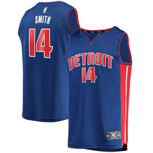 Load image into Gallery viewer, Ish Smith Detroit Pistons Branded Fast Break Player Jersey - Icon Edition – Blue