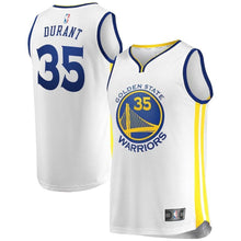 Load image into Gallery viewer, Kevin Durant Golden State Warriors Branded Youth Fast Break Jersey White - Association Edition 2018/2019