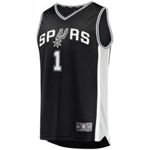 Load image into Gallery viewer, Lonnie Walker San Antonio Spurs Branded Fast Break Jersey - Icon Edition - Black