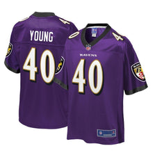 Load image into Gallery viewer, Kenny Young Baltimore Ravens Pro Line Player Jersey – Purple 2018/2019