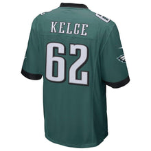 Load image into Gallery viewer, Jason Kelce Philadelphia Eagles Midnight Green Super Bowl LII Champions Patch Game Jersey 2019