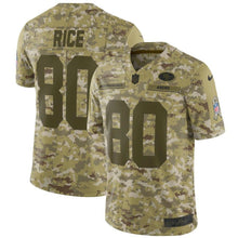 Load image into Gallery viewer, Jerry Rice San Francisco 49ers Salute to Service Retired Player Limited Jersey – Camo 2018/2019