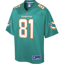 Load image into Gallery viewer, Durham Smythe Miami Dolphins Pro Line Player Jersey – Aqua 2018/2019