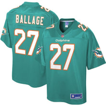 Load image into Gallery viewer, Kalen Ballage Miami Dolphins Pro Line Player Jersey – Aqua 2018/2019