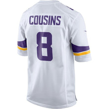 Load image into Gallery viewer, Kirk Cousins Minnesota Vikings Game Jersey – White 2018/2019