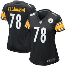 Load image into Gallery viewer, Alejandro Villanueva Pittsburgh Steelers Women&#39;s Game Jersey – Black 2018/2019