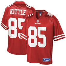 Load image into Gallery viewer, George Kittle San Francisco 49ers Pro Line Team Player Jersey – Scarlet 2018/2019