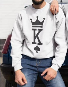 Plus Size Casual Hoodie Women Men Couple 2019 Valentine Gift King Queen