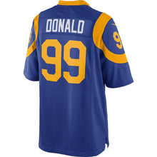 Load image into Gallery viewer, AARON DONALD LOS ANGELES RAMS SUPER BOWL YOUTH GAME JERSEY - ROYAL