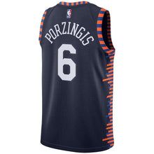 Load image into Gallery viewer, Kristaps Porzingis New York Knicks Navy Swingman City Edition Jersey 2018 - 2019