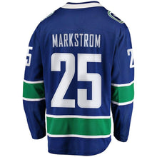 Load image into Gallery viewer, Jacob Markstrom Vancouver Canucks Player Swingman Jersey
