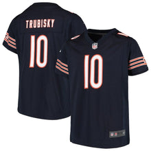 Load image into Gallery viewer, Girls Youth Chicago Bears Mitchell Trubisky Nike Navy Game Jersey