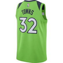 Load image into Gallery viewer, Karl-Anthony Towns Minnesota Timberwolves Green Swingman Jersey 2018 - 2019