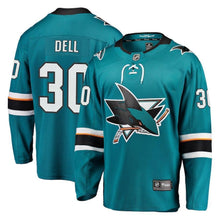 Load image into Gallery viewer, Aaron Dell San Jose Sharks Player Swingman Jersey