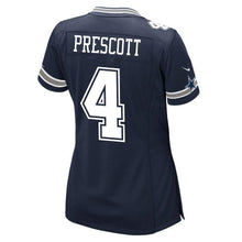 Load image into Gallery viewer, Girls Youth Dallas Cowboys Dak Prescott Nike Navy Game Jersey