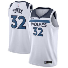 Load image into Gallery viewer, Karl-Anthony Towns Minnesota Timberwolves White Swingman Jersey 2018 - 2019
