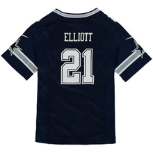 Load image into Gallery viewer, Girls Youth Dallas Cowboys Ezekiel Elliott Nike Navy Game Jersey