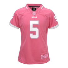 Load image into Gallery viewer, Girls Youth Buffalo Bills Tyrod Taylor Pink Fashion Bubble Gum Jersey