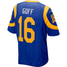 Load image into Gallery viewer, Los Angeles Rams Jared Goff Royal Jersey 2018 - 2019