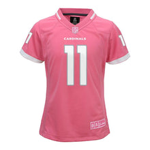 Load image into Gallery viewer, Girls Youth Arizona Cardinals Larry Fitzgerald Pink Fashion Bubble Gum Jersey