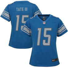 Load image into Gallery viewer, Girls Youth Detroit Lions Golden Tate Nike Blue Game Jersey