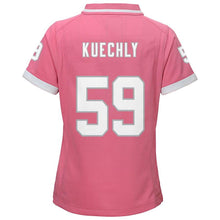 Load image into Gallery viewer, Girls Youth Carolina Panthers Luke Kuechly Pink Bubble Gum Jersey