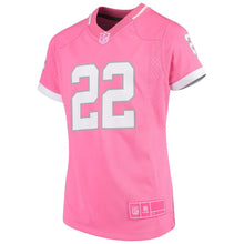 Load image into Gallery viewer, Girls Youth Christian McCaffrey Pink Carolina Panthers Fashion Bubble Gum Jersey