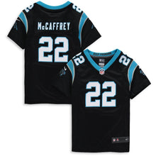 Load image into Gallery viewer, Girls Youth Carolina Panthers Christian McCaffrey Nike Black Game Jersey