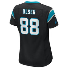 Load image into Gallery viewer, Girls Youth Carolina Panthers Greg Olsen Nike Black Game Jersey