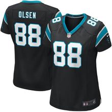 Load image into Gallery viewer, Girls Youth Carolina Panthers Greg Olsen Nike Black Game Jersey