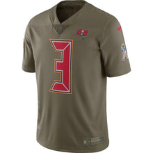 Load image into Gallery viewer, Jameis Winston Tampa Bay Buccaneers Salute to Service Limited Jersey - Olive 2018/2019