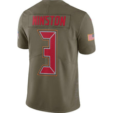 Load image into Gallery viewer, Jameis Winston Tampa Bay Buccaneers Salute to Service Limited Jersey - Olive 2018/2019