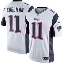 Load image into Gallery viewer, Julian Edelman New England Patriots Youth Game Jersey - White 2018/2019 Super Bowl