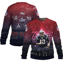 Load image into Gallery viewer, 3D Hoodie Tom Brady New England Patriots 5x Super Bowls Champions