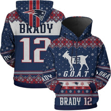 Load image into Gallery viewer, 3D Hoodie Tom Brady New England Patriots 5x Super Bowls Champions