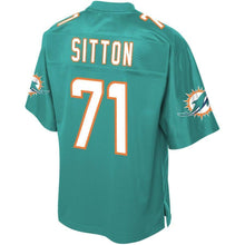 Load image into Gallery viewer, Josh Sitton Miami Dolphins Pro Line Team Player Jersey – Aqua 2018/2019