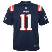 Load image into Gallery viewer, Julian Edelman New England Patriots Youth Color Rush Game Jersey - Navy 2018/2019 Super Bowl