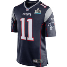 Load image into Gallery viewer, Julian Edelman New England Patriots Navy Super Bowl LII Bound Game Jersey 2019
