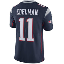 Load image into Gallery viewer, Julian Edelman New England Patriots Navy Super Bowl LII Bound Game Jersey 2019